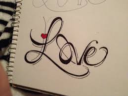 Pin By Mary Parnell Tallent On Love Easy Love Drawings Word Drawings Love Drawings