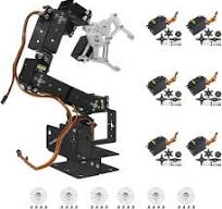 diymore Robotic Arm Kit ROT3U 6DOF Aluminium Mechanical Robotic Clamp Claw  Kits for Boys & Girls to Learn Programming/Science/Techology, with MG996R  ...