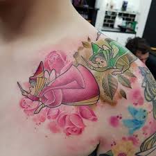 30 tattoos you won't believe are actually tattoos. Sleeping Beauty Fairies Shoulder Bella Tattoo Emporio Facebook