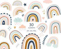 Download Rainbow Clipart Rainbow Svg Rainbow Digital Rainbow Vector Etsy Rainbow Clipart Rainbow Clip Art