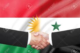 The current syrian flag has been in use since 1980, and is the flag of the current government. Zwei Geschaftsmann Handshake Uber Kurdistan Und Syrien Flagge Lizenzfreie Fotos Bilder Und Stock Fotografie Image 65352249