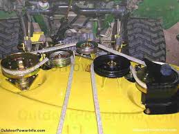 I hit a branch (big) and the blades started hitting each other. John Deere Lt155 Deck Belt Replacement Off 64