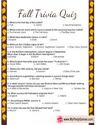 We've included some easy kids trivia and some hard questions (with answers) for topics like disney, science, movies, history and more. Free Printable Fall Trivia Quiz Trivia Quiz Free Trivia Questions Trivia