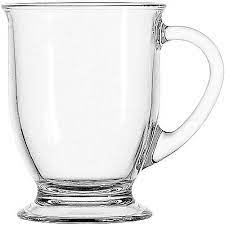 Anchor hocking, mug cafe crystal 16 ounce. Anchor Hocking Clear Mug Set 4 Piece Walmart Com Walmart Com