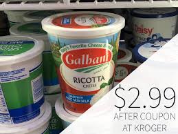 Shop for galbani part skim ricotta cheese (15 oz) at pick 'n save. Galbani Cheese Deals At Kroger New Coupon