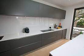 White Gloss Kitchen Handleless Kitchen Gray And White Kitchen