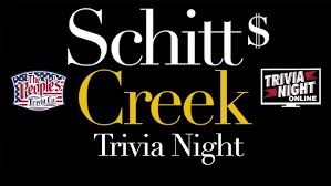 This popular sitcom cemented its spot in television history, thanks to all the critics and fans who could not stop raving about it. Schitt S Creek Trivia Night Trivia Night Online Youtube