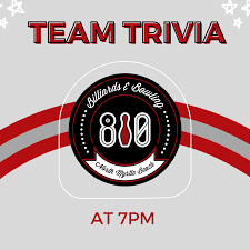 Team trivia competitions are presented here each tuesday night. Team Trivia Tonight At 7pm 810 North Myrtle Beach Facebook