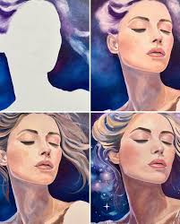 I paint from the background to the foreground in oils. Cool to warm.  Transparent to opaque. This gives me the look and feel of  depth.#oilpaintingtechniques #fantasywomeninart #ɢᴀᴍʙʟɪɴᴏɪʟs #upbeatart  #optimisticoilpaintingoncanvas