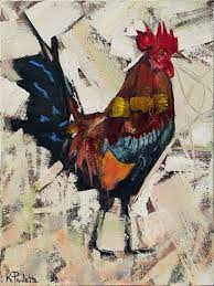 Buy original art worry free with our 7 day money back guarantee. The Bluegrass Rooster Farm Animal Paintings For Sale Kent Paulette