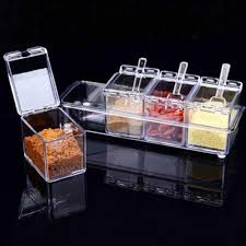 Product title4 piece airtight acrylic canister set, food storage. Buy 4pcs Set Chic Clear Seasoning Salt Jar Storage Box Kitchen Spice Sugar Storage Dispenser At Affordable Prices Free Shipping Real Reviews With Photos Joom