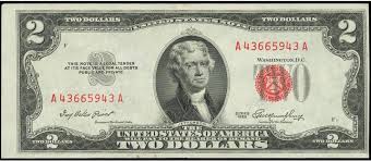 1953 Red Seal Two Dollar Bill Values And Pricing Sell
