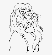 ⭐ free printable the lion king coloring book. Lion King Angry Coloring For Kids Lion King Coloring Pages Free Transparent Png Download Pngkey