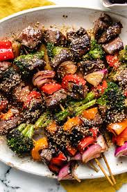 Beef Kabobs with Broccoli (paleo, whole30, keto)