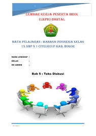 Taman seroja adalah tempat wisata terbaik di indonesia d. Lkpd Digital Mapel Bahasa Indonesia Worksheet