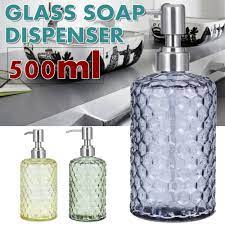 500ml glass soap dispenser with rust proof stainless steel pump, refillable liquid hand soap dispenser for bathroom, premium kitchen soap dispenser. 500ml 17oz Glass Soap Dispenser Kitchen Sink Ha500ml With Rust Proof Stainless Steel Pump Buy From 28 On Joom E Commerce Platform