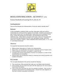 Rock Identification Activity 3 Lp3