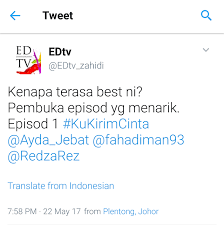 Redza rosli, julia farhana marin, fizz fairuz, ayda jebat, zarina zainuddin, roy azman, lan siro, rosnah johari Edtv