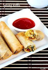 Firstly, i have used store brought spring roll sheets, however you can prepare in home. Spring Rolls Recipe How To Make Veg Spring Rolls Swasthi S Recipes