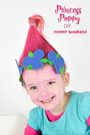 Trolls Inspired Kids Toys Sensory Activities Create Play Travel Headband Crafts Princess Diy Flower Headband Diy