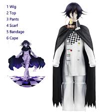 Shop danganronpa 3 game & more. Danganronpa V3 Kokichi Ouma Cosplay Costume Oma White Suit Blackish Purple Wig Black Cloak Halloween Carnival Party Outfit Anime Costumes Aliexpress
