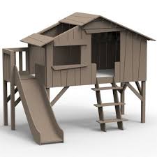 Trouvez tout le matériel au meilleur prix toboggans : Lit Cabane Avec Toboggan Finition Laquee 5 Coloris Au