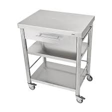 Auch im esszimmer lässt sich der wagen stilvoll als servierwagen und frei positionierbare ablagefläche einsetzen. Kuchenwagen Edelstahl 1 Schubladen 50 X 70