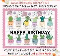 Birthday Cactus Bulletin Board - Plants Succulents Garden ...