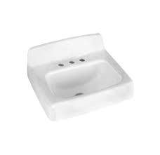 A utility sink is a deep basin that has either one or at least two faucets installed with it that can be used for a sink for multiple purposes. American Standard 4869 008 020 Regalyn Wall Build Com
