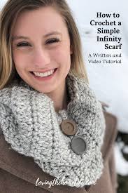 how to crochet a simple infinity scarf