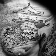 Pin em japanese tattoo sleeve ideas. 60 Pagoda Tattoo Designs For Men Tiered Tower Ink Ideas