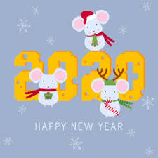 White Metal Rat Chinese Year Symbol Mouse Chinese New Year Symbol Vector Illustration Happy New New Year Symbols Happy New Year Vector New Year Illustration