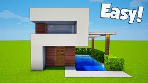 Modern minecraft houses usually have lots of glass, white colors, pools, multiple floors, and staircases. Minecraft How To Build A Small Easy Modern House Tutorial 24 Youtube