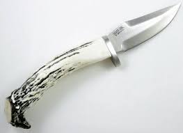 Bird And Trout Knife Blank Silver Stag D2 Crown Series Bird Trout Hunting Knife Stag Handle Overall Length 8 Inches 4 Inch D2 Tool Steel Blade Deer Hunting Knife Knife Outdoor Knife