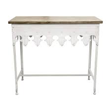 Any of several chemical elements that are usually shiny solids that conduct heat or electricity and can be. 3r Studios 36 In Antique White Brown Standard Rectangle Wood Console Table With Wood Top Ec0119 The Home Depot