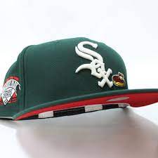 Chicagowhitesox Deep Dish Comiskey Park Patch Fitted 59fifty Newerahat In Glow In The Dark Green Redbottom E Fitted Hats Custom Fitted Hats Hats For Men
