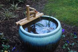 Japanese Garden Water Fountain In A Big Vase Diy Water Fountain Small Japanese Garden Garden Water Fountains