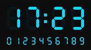 You can add links to online alarm clocks with different time settings to your browser's favorites. 4 616 Best Digital Clock Font Images Stock Photos Vectors Adobe Stock
