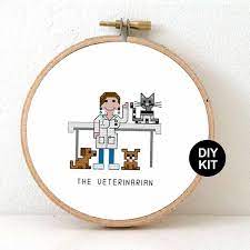 By lilli violette $16.14 sale $12.91. Female Veterinarian Cross Stitch Kit Studio Koekoek