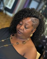 🔥 When the viral look meets dramatic edges 😍 Half braids + half sew-in  with deep wave bundles (10”, 12”, 14”) = a whole new level of slay. The  side braids +