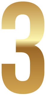 Golden Number Three Png Clipart Image Golden Number Clip Art Clipart Images
