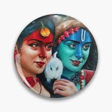 Radha And Krishna Pins and Buttons for Sale