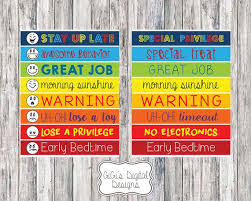 custom behavior chart choose your colors size and change any words rewards chart printable behavior chart digital prints customized