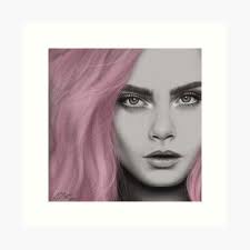 Delevingne Face Art Prints for Sale