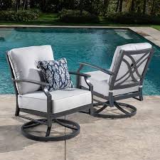 Hamilton 2 Pack Swivel Chairs Swivel Chair Patio Pillows Patio Set