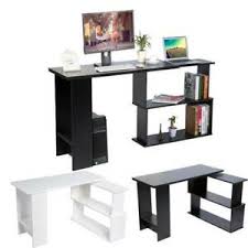 Computertisch schreibtisch schwarz weiß buche. Computertisch Schreibtisch Winkelkombination Schreibtisch Pc Tisch Schwarz Weiss Ebay
