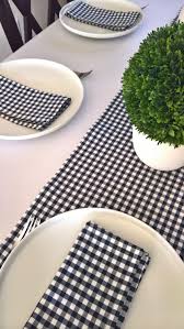 Navy Blue Gingham Table Runner Picnic Table Runner Blue Checkered Table Runner Buffalo Check Runner 4th Of July Table Runner Bbq Theme Spring Table Runner Bbq Table