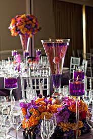 Wedding Reception Weddingwire Orange Purple Wedding Orange Wedding Decorations Orange Wedding Centerpieces