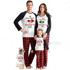 Some styles are already filled in. Funny Family Christmas Pajamas They Are The Naughty One Cute Christmas Pjs For Couples And Dog The Wholesale T Shirts Co