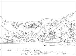 Famous mountains include the matterhorn in the swiss alps. Mountain Picture Black And White Coloring Page Coloring Home